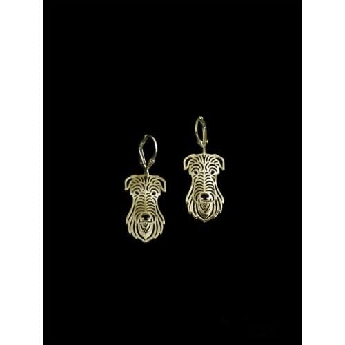 New 2016 Unique Romantic Gold Silver Color Scottish Deerhound Drop Earrings Wholesale Animal Earrings For Women Girl Aros