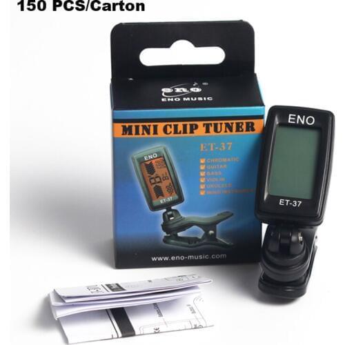 Wholesale 150pcs/CTN ENO ET-37 Digital Tuner for Guitar, ukulele, Violin, Bass and Chromatic Mini LCD Music Instrument Free Ship