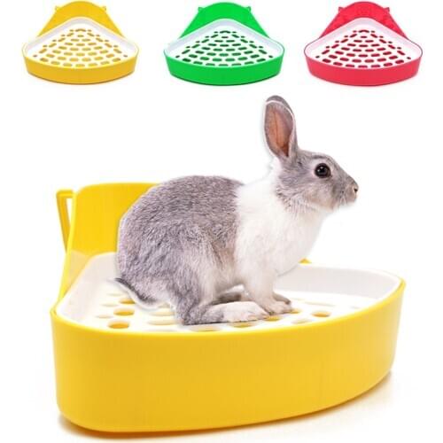 Pet Cat Rabbit Pee Toilet Small Animal Potty Bowl Corner Clean Litter Trays Hot Sell Pet Animal tools