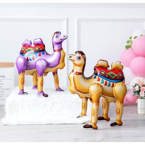 DIY 4D Walking Alpaca Camel Foil Balloons Jungle Animal Balloons Desert Camel Theme Birthday Party Decorations Home Decors Toys