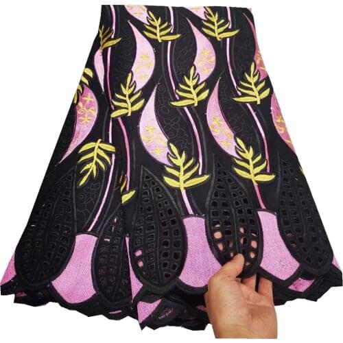 SJ Lace African Lace Fabric 2021 High Quality Swiss Voile Dubai Cotton Lace Nigeria French Mesh Men Women Cotton Stones y3-2