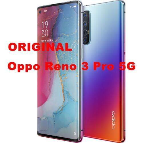 Stock Original Oppo Reno 3 Pro 5G Smart Phone Snapdragon 765G Octa Core 12G RAM 256G ROM 5 Cameras VOOC 6.5" Screen Fingerprint