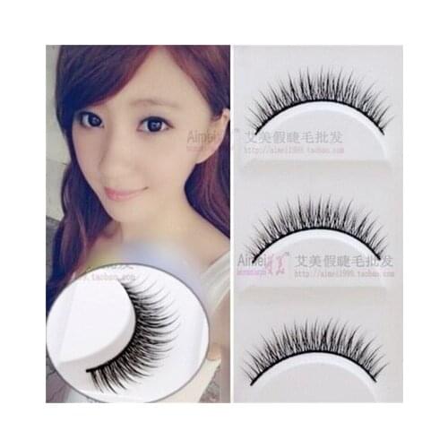 Hyper-realistic sprout is false eyelash 5pcs Japanese high-grade sharpened eye end pull long hard terrier weeds messy eyelash