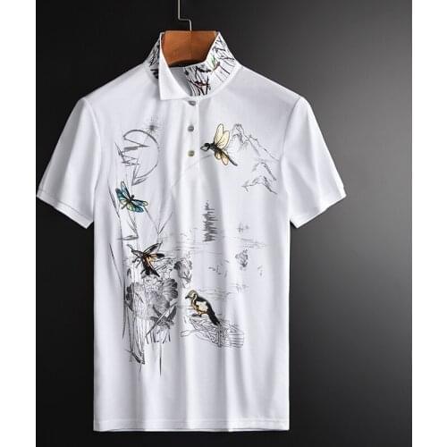 Pique T-shirts Luxury Embroidery And Printed Short Sleeve Mens T-shirt Plus Size 4xl Summer Slim Fit Casual Man Tee