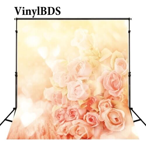 VinylBDS Mothers Day Photography Backdrops Spring Photography Backdrops Pink Yellow Rose Backdrops Large Size Seamless Photo