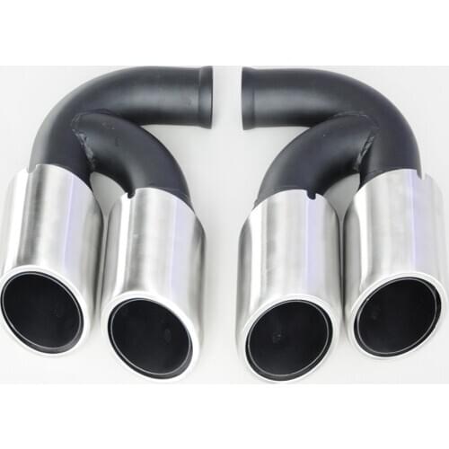 Wotefusi Stainless Steel Exhaust Pipes Muffler Tail Tip Short Type For Porsche Cayenne V8 2011 2014 12 2013 [QPA297]