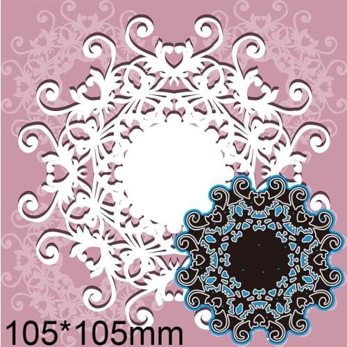 Cutting Dies Beautiful Flower Hollow Metal for DIY Scrapbooking Photo Album Embossing Paper Card 105*105mm