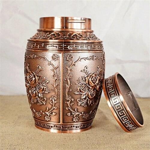 High Quality Chinese Style Metal Tin Canister Metal Storage Box Tea Container For Home Decroation