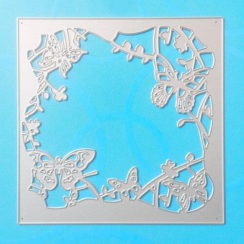 Yinise Metal Cutting Dies For Scrapbooking Stencils Butterfly Frame DIY Album Cards Decoration Embossing Folder Craft Die Cuts