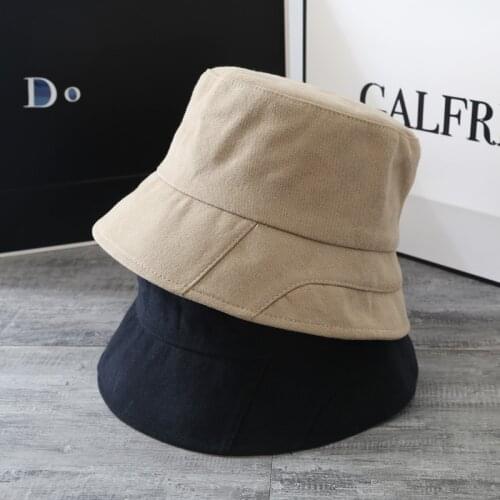 New Bucket Hat Women Designer Cap Fisherman Hat Summer Sun Hats for Women Hip Hop Harajuku Retro Solid Color Bonnet Streetwear