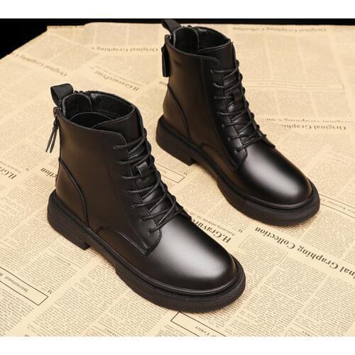 Womens Boots Riding Equestr ladies Ankle Boots Shoes Female Punk Plus fur warm casual locomotive Motorcycle O4-16