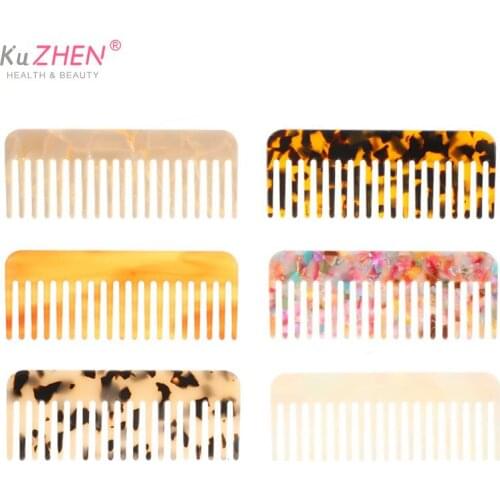 2Stykes Women Plastic Wide Teeth Afro Brush Pick Comb Curly Hair Brush Salon Hairdressing Styling Long Tooth Styling Pick Comb