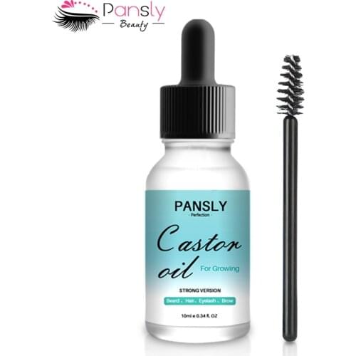 Hair Eyebrow Eyelash Moustache Growth Liquid Castor Seed Oil Mild Nourishing Eyelash Growth Essential Oil 10ml TSLM1