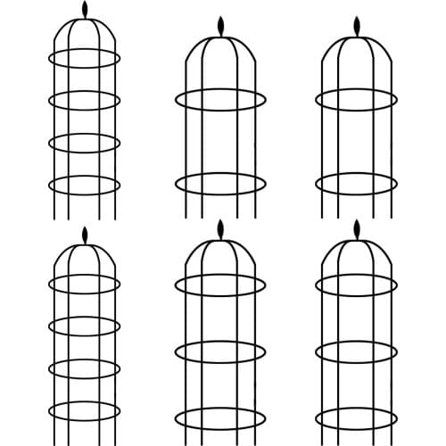 1Pcs Plant Climbing Trellis Plant Flower Cage Support Climbing Stand Rack Garden Obelisk Decorative Trellis Bracket Detachable