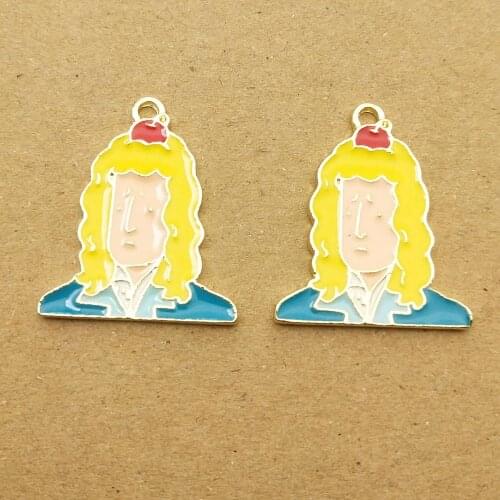 10pcs 20x24mm enamel scientist charm for jewelry making and crafting cute necklace pendant bracelet earring charms