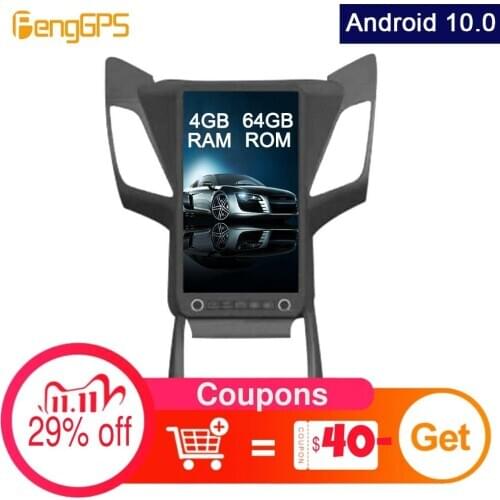 13.6" Android 10.0 Car DVD Player for Hyundai Elantra 2014-2016 GPS Navi Multimedia Headunit Tesla Style Touchscreen 1920*1080