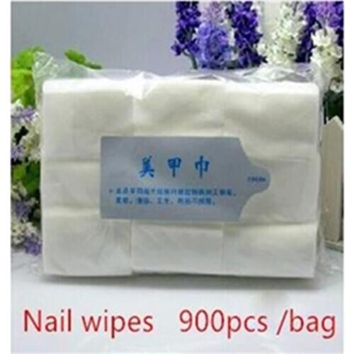 2019 Removal Wraps 900PCS White Nail Art Wipes Cotton Manicure Nail Polish Remover gel Cosmetics Cleaner Wipe for fingernails