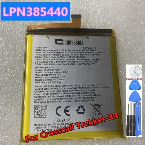 3.85V Brand new High Quality 4400mAh LPN385440 Battery For Crosscall Trekker-X4 Mobile Phone
