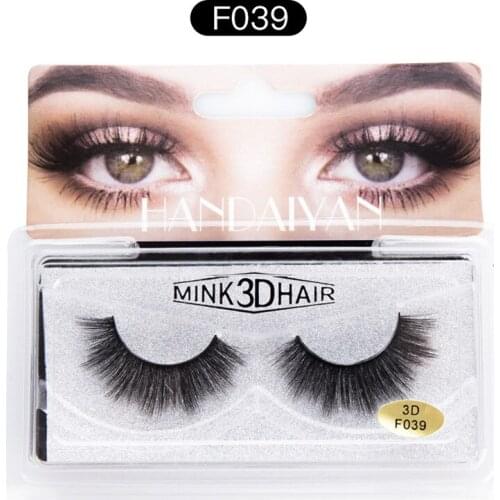 6 Styles 3D Mink Hair Lashes Thick Fake Eyelashes 100% Handmade False Eyelash Makeup Beauty Tool Full Strip Black False Eyehash