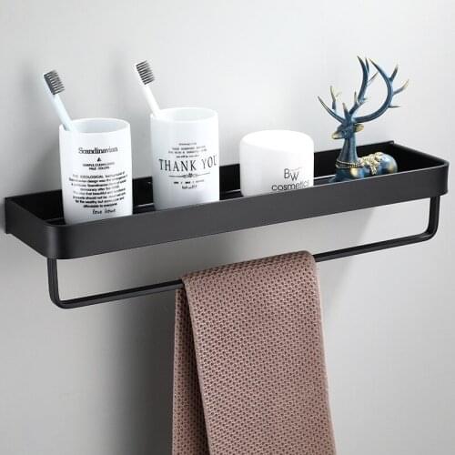 Pace aluminum bathroom rack, wall hung bathroom kitchen with towel bar, hook, storage rack, rack