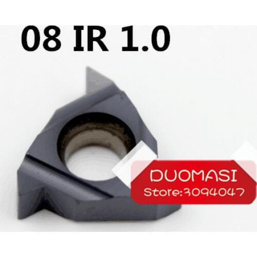 Free Shipping 10pcs 08IR 1.0ISO Internal Indexable Tungsten Carbide Threading Lathe Inserts for SNR Threaded Lathe Holder