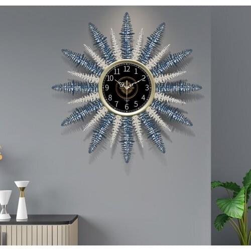 Large European style wall clock living room fashion home creative bedroom wall art mute clock light luxury wall watch