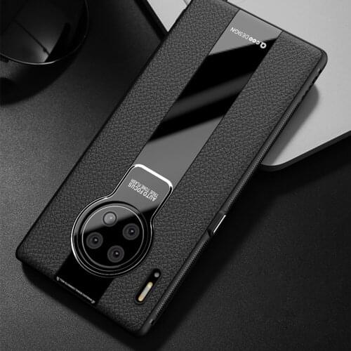 Mate 30 Luxury Litchi Veins Silicone Phone Case For Huawei Mate 30 Pro Ultra-thin Painting TPU Cover Coque For Mate 20 X Pro