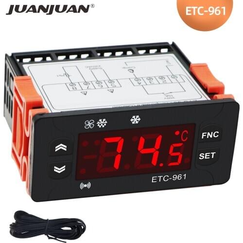 ETC-961 Temperature Controller Thermostat Humidity Control Thermometer Hygrometer Controller NTC sensor 220V 50%off