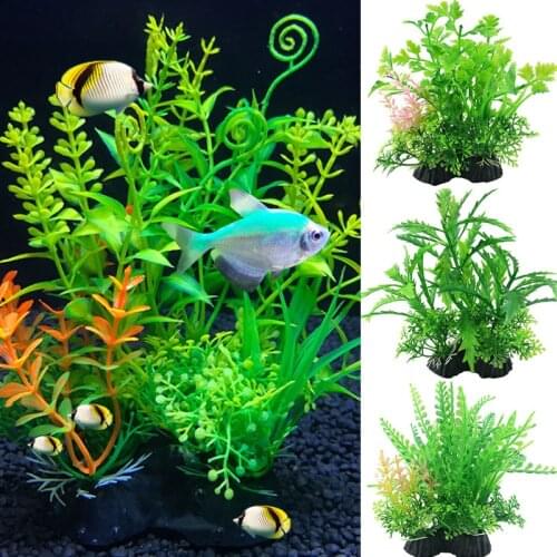 Artificial Aquarium Plants Water Weeds Ornaments Plant Fish Tank Fish Bowl Aquarium Plastic Grass Decoration 14cm