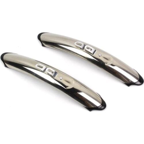 1 Pair 700C Road Bike Fenders vintage Bicycle Aluminum alloy Retro Bike Fixed Gear Bicycle Fender Bicycle Practical Parts Silve