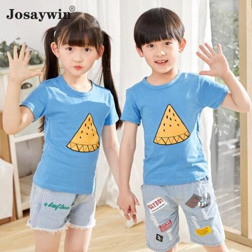 Josaywin Summer Childrens T-shirt Boys Girls Baby T-shirt Cartoon Cotton Kids Tshirt Short Sleeve Boy T Shirt Tee Top Clothing