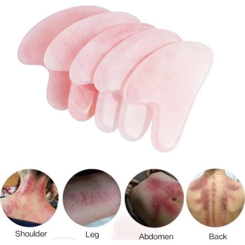 Gua Sha Stone Gouache Scraper Quartz Massager for Neck and Shoulders Back Body Jade Board Massage Health Care Muscle Stimulator