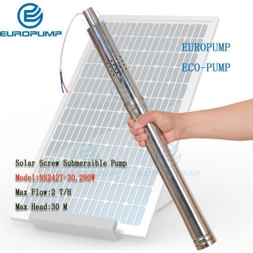 EUROPUMP MODEL(NS242T-30) 0.5hp dc water pump,2 inch borehole pumps,dc solar water submerged pump for deep well