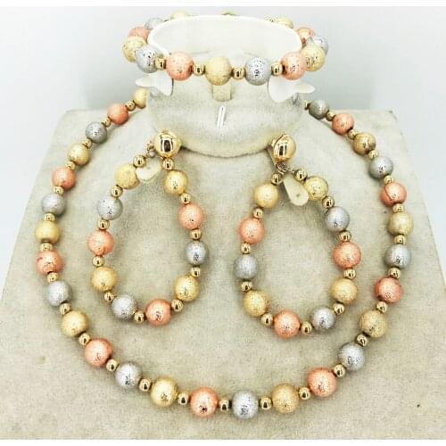 Fashion Dubai gold jewelry set African bridal wedding gift for women Saudi Arabia Necklace Earrings collar jewelry