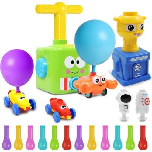 Power Balloon Launch Tower Puzzle Fun Education Inertia Air Power Balloon Car Montessori Gift Educational toys Toy for Children