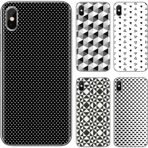 Soft Cases Cover Design Black White Triangles Geometric For Huawei Honor 6 6A 7 7X 7A 7C 8 8C 8X 9 9X 10 10i 20 Lite Play Pro