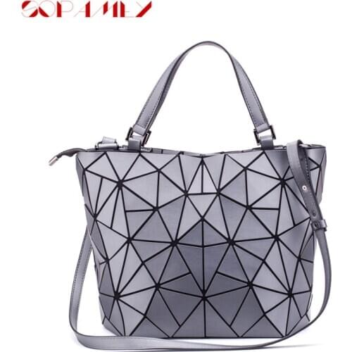 2021 New Women Shoulder Bags Girls Bao Bag Folding Handbag Fashion Plaid Geometric Tote Casual Clutch Messenger Bags bolso
