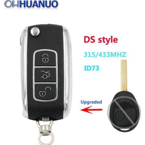 New Upgraded Folding Remote Key Fob for BMW Mini Rover 75 2002-2005 315mhz/433MHZ ID73 Chip