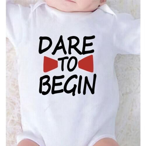 Newborn Baby Girl Boy Clothes Winter Dare To Begin Printed Clothing for Babies Cotton Toddler Rompers New Born Baby Items