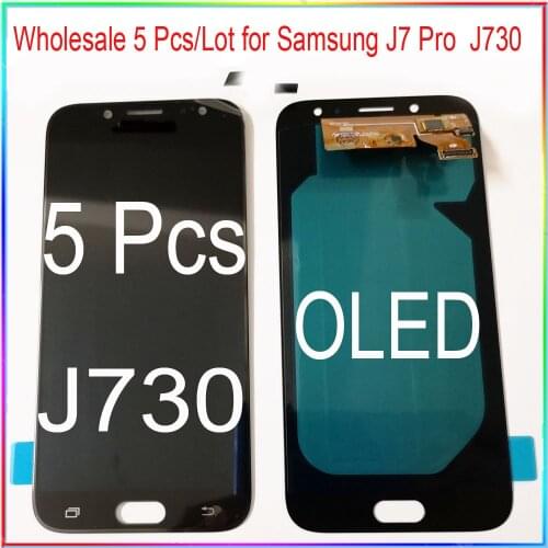 Wholesale 5 Pcs/Lot for Samsung J7 2017 J730 LCD Screen display with touch Digitizer assembly J7 Pro