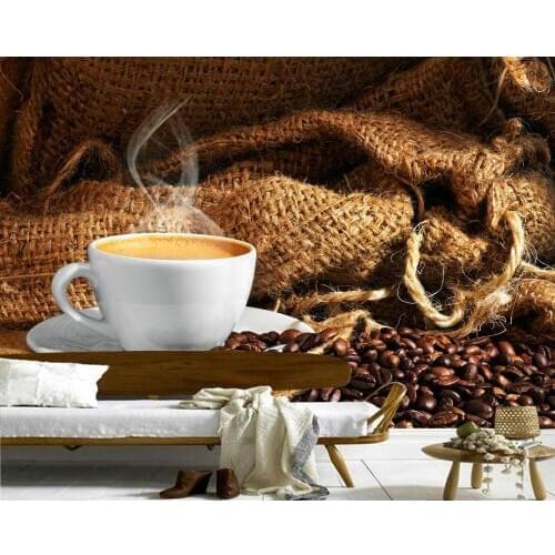 Papel de parede Coffee Cup Grain Food 3d wallpaper mural for living room kitchen wall papers home decor restuarant cafe bar