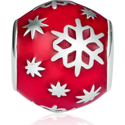 100% 925 Sterling Silver Wintry Delight Beads Charms Fits Original Pandora Bracelet trinket Jewelry for Women Men DIY Making