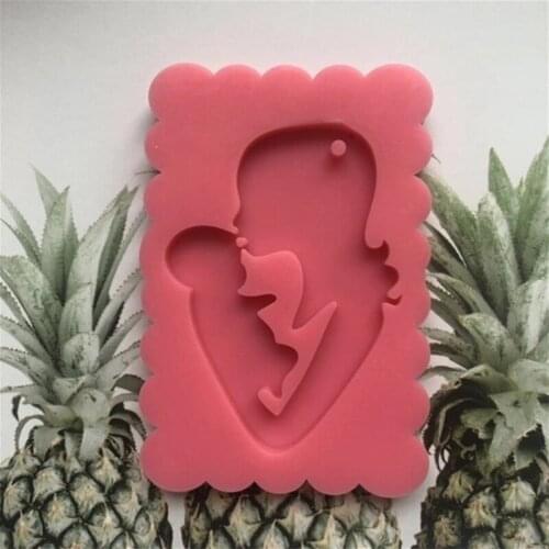 Super glossy mother and baby keychain epoxy resin mold key ring silicone mold multi-function mold convenient and quick