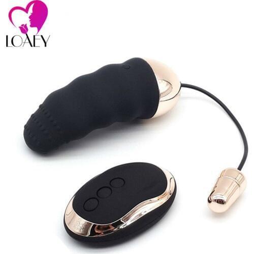 USB Rechargeable 10 Speed Remote Control Wireless Vibrating Sex Love Eggs Vibrator Sex Toys for Women, Purple Black Erotic Toys