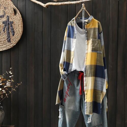 Women tops summer 2019 Oriental blouse spring Chinese style shirt peasant womens tops and blouses Japanese streetwear AA4686