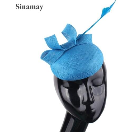 Elegant Ladies Formal Wedding Headpiece Hair Clip Women Charming Party Fascinator Hats Bow Design Ladies Hair Accessories Church