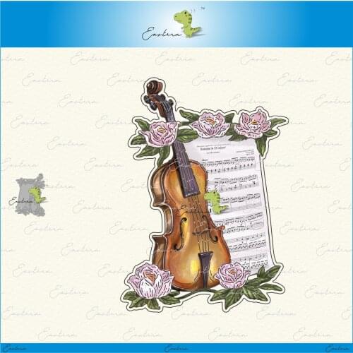 Lively violin metal cutting dies 2021 new diy molds Scrapbooking Paper Making die cuts crafts