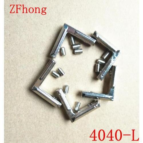 10pcs L shape 90 Degree Inside Interior Corner Connector Joint Bracket with M6 Grub Screw 4040 Aluminum profile Accessories