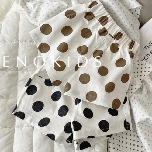2021 new style girls boys dots shorts summer cotton fashion kids shorts