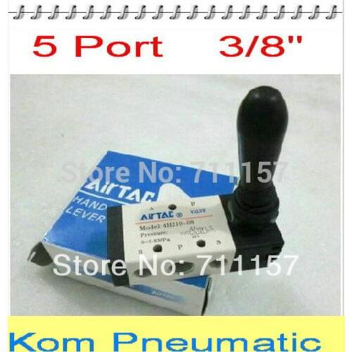 5pcs/lot Free Shipping 5 Way Pneumatic Air Hand Lever Valve 4H310-10 3/8" BSP Flow Exhaust Control Manual valve